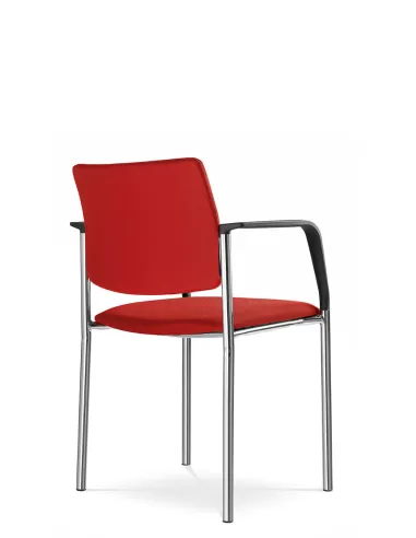 Кресло LD SEATING CONFERENCE 155-N4, BR для посетителей, на ножках - цена Киев, Днепр, Одесса, Львов, Харьков