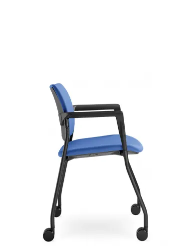 Кресло LD SEATING DREAM 110-N1, BR для посетителей, на колесах - цена Киев, Днепр, Одесса, Львов, Харьков