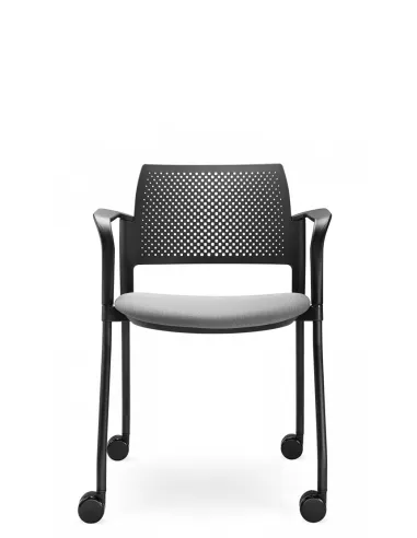 Кресло LD SEATING DREAM+ 100BL, BR для посетителей, на колесах - цена Киев, Днепр, Одесса, Львов, Харьков