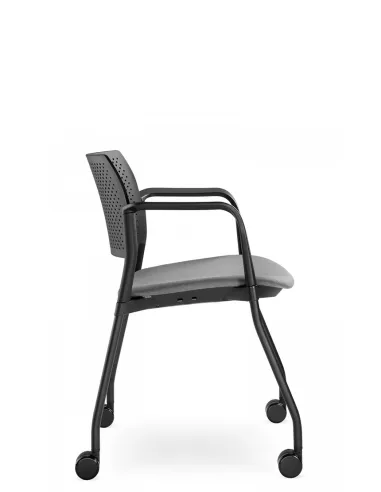 Кресло LD SEATING DREAM+ 100BL, BR для посетителей, на колесах - цена Киев, Днепр, Одесса, Львов, Харьков