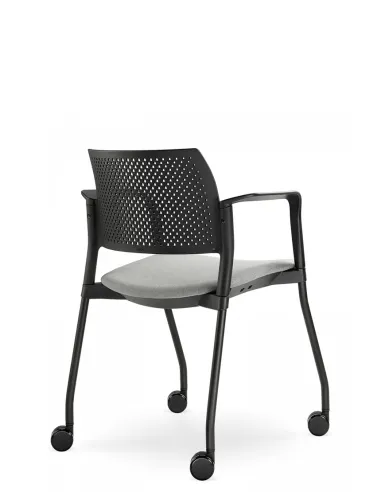 Кресло LD SEATING DREAM+ 100BL, BR для посетителей, на колесах - цена Киев, Днепр, Одесса, Львов, Харьков