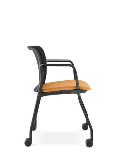 Кресло LD SEATING DREAM+ 512BL, BR для посетителей, на колесах - цена Киев, Днепр, Одесса, Львов, Харьков