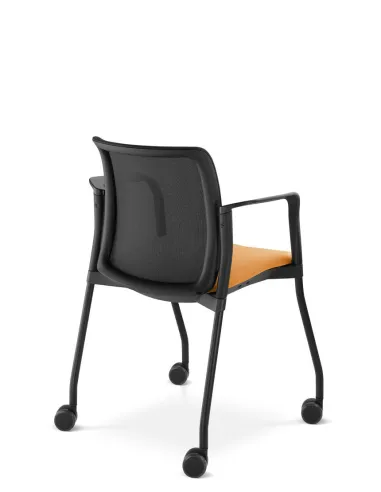 Кресло LD SEATING DREAM+ 512BL, BR для посетителей, на колесах - цена Киев, Днепр, Одесса, Львов, Харьков