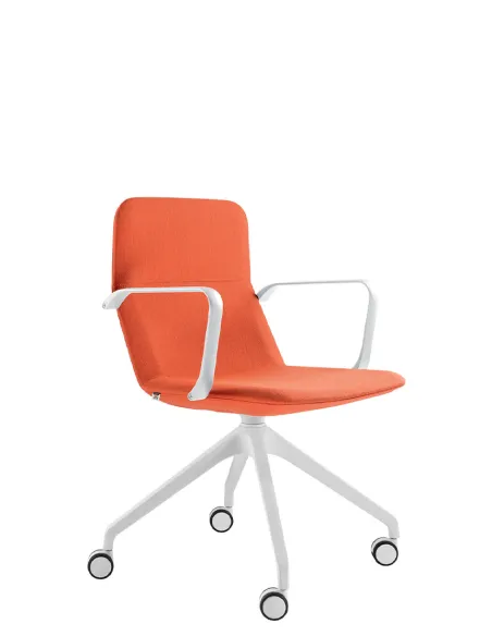 Конференц-кресло LD SEATING FLEXI LIGHT CHL, BR, F95-WH — до 120 кг | Kreslalux