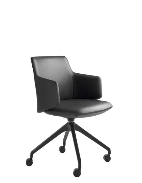 Конференц-кресло LD SEATING MELODY MEETING 360, F95-BL на колесах | Kreslalux