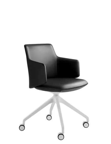 Конференц-кресло LD SEATING MELODY MEETING 360, F95-WH на колесах | Kreslalux