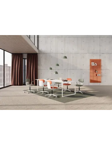 Кресло LD SEATING ZOE 220-WH для посетителей, на колесах - цена Киев, Днепр, Одесса, Львов, Харьков