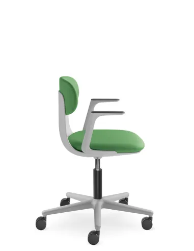 Кресло LD SEATING ZOE 220-GR, BR для посетителей, на колесах - цена Киев, Днепр, Одесса, Львов, Харьков