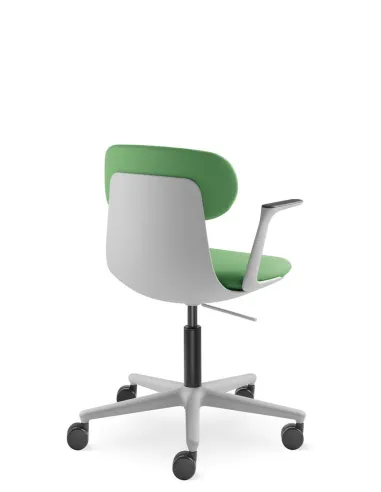 Кресло LD SEATING ZOE 220-GR, BR для посетителей, на колесах - цена Киев, Днепр, Одесса, Львов, Харьков