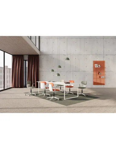 Кресло LD SEATING ZOE 220-GR, BR для посетителей, на колесах - цена Киев, Днепр, Одесса, Львов, Харьков