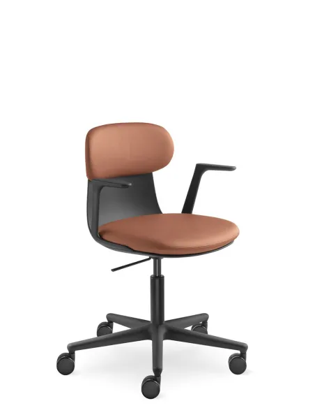 Кресло LD SEATING ZOE 220-BL, BR для посетителей, на колесах — Чехия | Kreslalux
