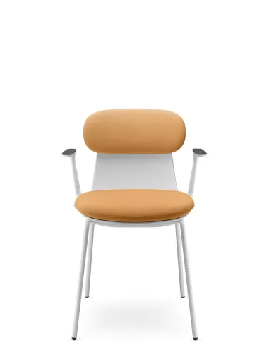 Кресло LD SEATING ZOE 221-WH-N0, BR для посетителей, на ножках - цена Киев, Днепр, Одесса, Львов, Харьков