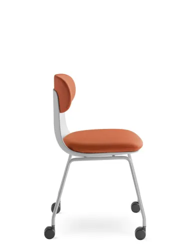 Кресло LD SEATING ZOE 222-GR-N2 для посетителей, на колесах - цена Киев, Днепр, Одесса, Львов, Харьков