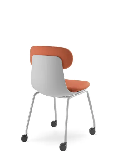Кресло LD SEATING ZOE 222-GR-N2 для посетителей, на колесах - цена Киев, Днепр, Одесса, Львов, Харьков