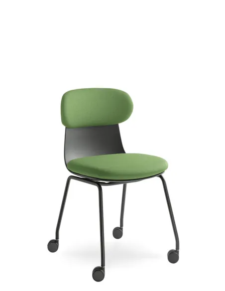 Крісло LD SEATING ZOE 222-BL-N1 для відвідувачів, на колесах | Kreslalux