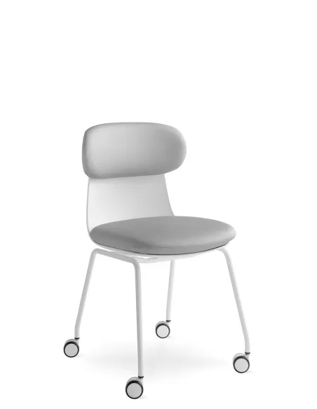 Крісло LD SEATING ZOE 222-WH-N0 для відвідувачів, на колесах — Чехія | Kreslalux