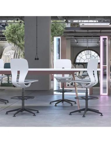 Кресло KLOBER LIM 98 поворотное, с высоким газлифтом, белый корпус- цена Киев, Днепр, Одесса, Львов, Харьков