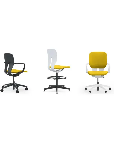 Кресло KLOBER LIM 98 поворотное, с высоким газлифтом, белый корпус- цена Киев, Днепр, Одесса, Львов, Харьков