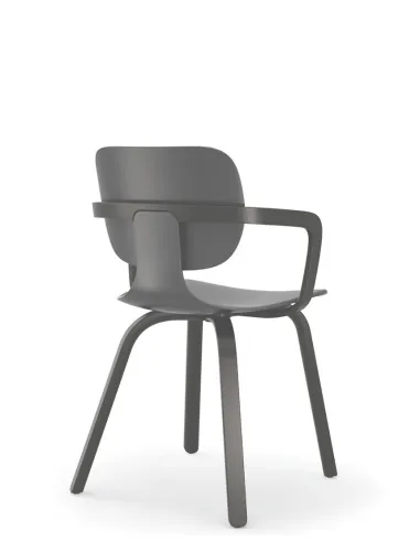 Кресло KLOBER COMEET WOOD COM 66 для посетителей, с деревянными ножками - цена Киев, Днепр, Одесса, Львов, Харьков