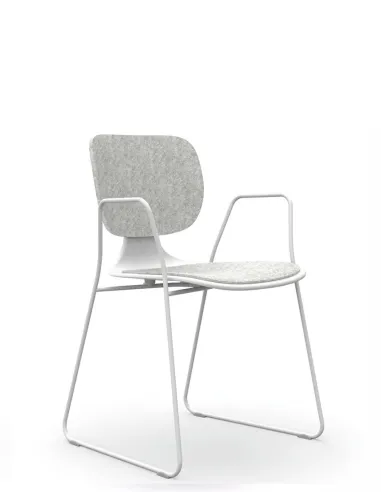 Кресло KLOBER COMEET STEEL COM 55 для посетителей, на полозьях  - цена Киев, Днепр, Одесса, Львов, Харьков