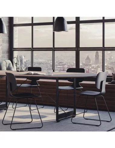 Кресло KLOBER COMEET STEEL COM 55 для посетителей, на полозьях  - цена Киев, Днепр, Одесса, Львов, Харьков