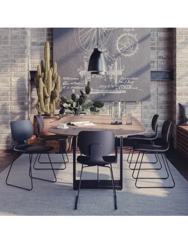 Кресло KLOBER COMEET STEEL COM 55 для посетителей, на полозьях  - цена Киев, Днепр, Одесса, Львов, Харьков