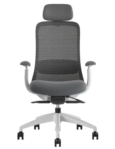 Кресло KRESLALUX BELLA WS HD LIGHT GREY, эргономичное, с подголовником - цена Киев, Днепр, Одесса, Львов, Харьков