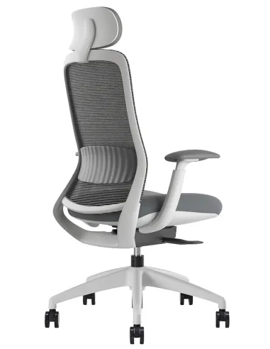 Кресло KRESLALUX BELLA WS HD LIGHT GREY, эргономичное, с подголовником - цена Киев, Днепр, Одесса, Львов, Харьков