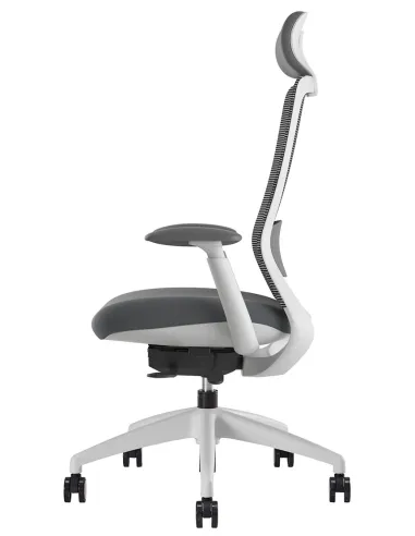 Кресло KRESLALUX BELLA WS HD LIGHT GREY, эргономичное, с подголовником - цена Киев, Днепр, Одесса, Львов, Харьков