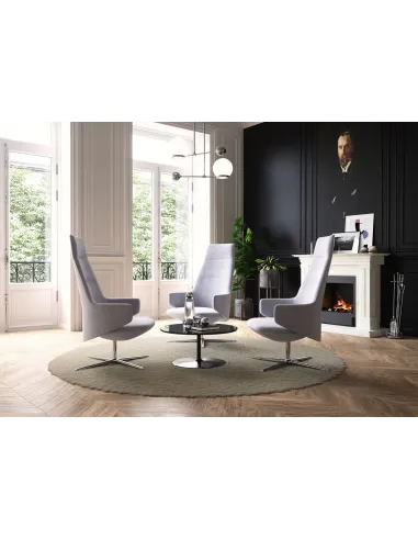 Кресло LD SEATING MELODY LOUNGE ML-XL-FR, N6 тканевое, с высокой спинкой - цена Киев, Днепр, Одесса, Львов, Харьков