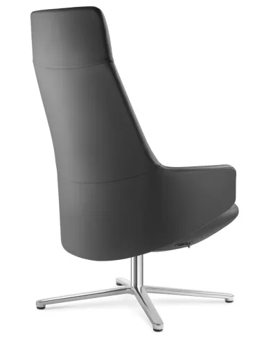 Кресло LD SEATING MELODY LOUNGE ML-XL-FR, N6 кожаное, с высокой спинкой - цена Киев, Днепр, Одесса, Львов, Харьков