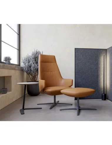 Кресло LD SEATING MELODY LOUNGE ML-XL-FR, FW кожаное, с высокой спинкой -цена Киев, Днепр, Одесса, Львов, Харьков