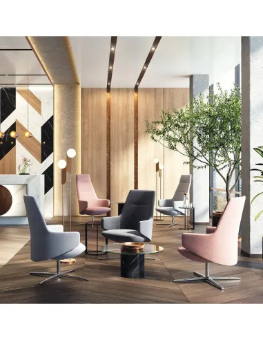 Кресло LD SEATING MELODY LOUNGE ML-XL-FR, FW тканевое, с высокой спинкой- цена Киев, Днепр, Одесса, Львов, Харьков