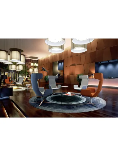 Кресло LD SEATING FLEXI LOUNGE FL-XL-BR-RA, N6 тканевое, с высокой спинкой - цена Киев, Днепр, Одесса, Львов, Харьков