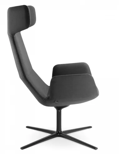Кресло LD SEATING FLEXI LOUNGE FL-XL-BR-RA, N1 тканевое, с высокой спинкой- цена Киев, Днепр, Одесса, Львов, Харьков