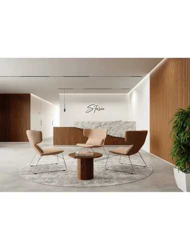 Кресло LD SEATING FLEXI LOUNGE FL-LQ-N4 для посетителей, на полозьях - цена Киев, Днепр, Одесса, Львов, Харьков