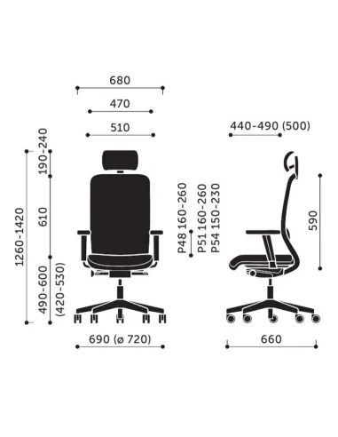 Кресло PROFIM VERIS NET (110 SFL BLACK P54PU), эргономичное - цена Киев, Днепр, Одесса, Львов, Харьков