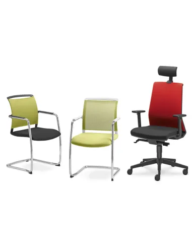 Кресло LD SEATING LOOK 273-Z для посетителей, на полозьях