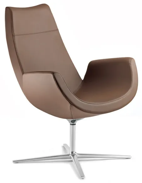Лаунж-кресло LD SEATING RELAX RE-V-RA, F27-N6, кожаное — Чехия | Kreslalux