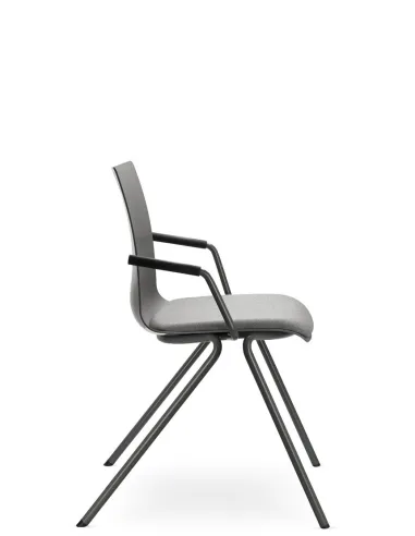 Кресло LD SEATING EVO 011-N3, BR для посетителей, на ножках - цена Киев, Днепр, Одесса, Львов, Харьков