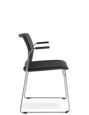 Кресло LD SEATING TREND 521-Q-N4, BR для посетителей, на полозьях - цена Киев, Днепр, Одесса, Львов, Харьков