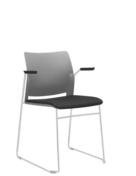 Кресло LD SEATING TREND 521-Q-N0, BR для посетителей, на полозьях | Kreslalux