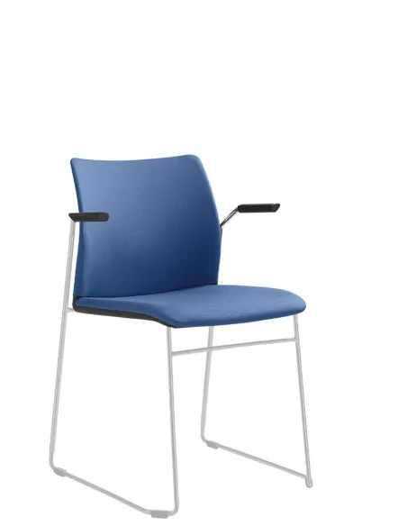 Крісло LD SEATING TREND 522-Q-N0, BR для відвідувачів, на полозах | Kreslalux