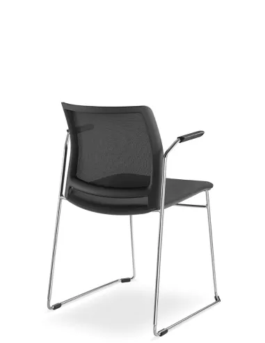 Кресло LD SEATING TREND 525-Q-N4, BR для посетителей, на полозьях - цена Киев, Днепр, Одесса, Львов, Харьков