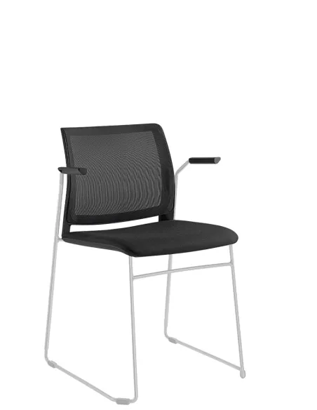 Крісло LD SEATING TREND 525-Q-N0, BR для відвідувачів, на полозах | Kreslalux