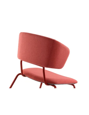 Кресло LD SEATING FLEXI CHAIR 120-NC-RED для посетителей, на ножках - цена Киев, Днепр, Одесса, Львов, Харьков