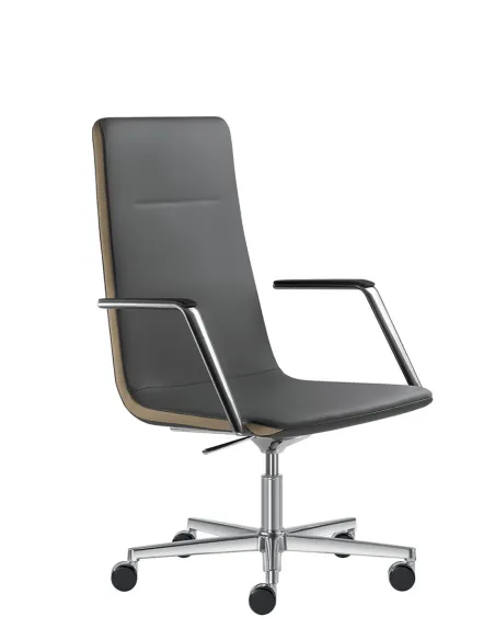 Крісло LD SEATING HARMONY 822-RA шкіряне, із середньою спинкою | Kreslalux