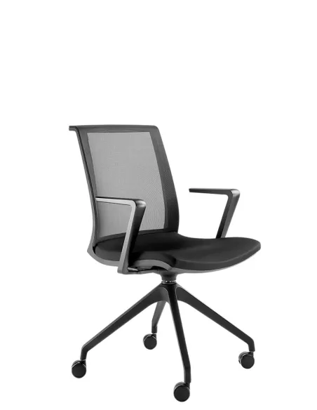Крісло LD SEATING LYRA NET 203, F95-BL для відвідувачів — сітка | Kreslalux