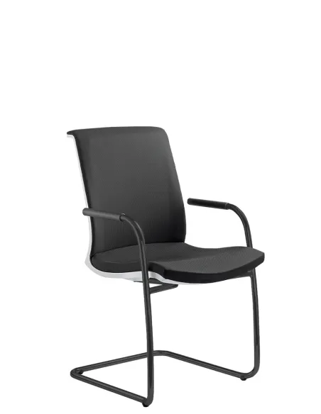 Кресло LD SEATING LYRA NET 214-Z-N1 для посетителей, на полозьях | Kreslalux