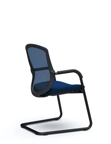 Кресло Okamura Contessa Guest chair Black для посетителей, на полозьях, черный цвет - цена Киев, Днепр, Одесса, Львов, Харьков